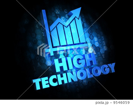 High Technology on Dark Digital Background. 9546059