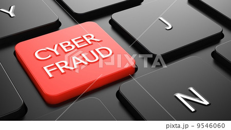 Cyber Fraud on Red Keyboard Button. 9546060
