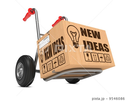 New Ideas - Cardboard Box on Hand Truck. 9546086