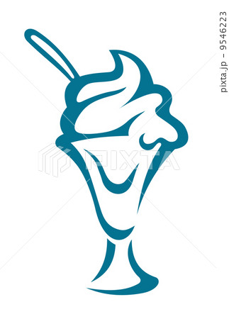 Ice-cream dessert in a glass 9546223