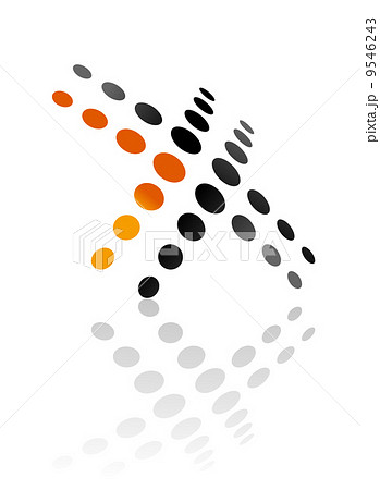 Abstract design of a cross symbol with angled perspective 9546243