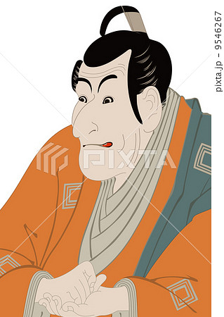 東洲斎写楽 市川蝦蔵の竹村定之進のイラスト 東洲斎写楽 市川蝦蔵の竹村定之進のイラスト 9546267