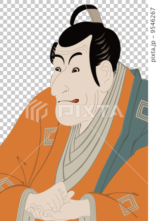 東洲斎写楽 市川蝦蔵の竹村定之進のイラスト 東洲斎写楽 市川蝦蔵の竹村定之進のイラスト 9546267