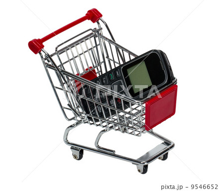 Shopping Cart with a cell phone Shopping Cart with a cell phone 9546652
