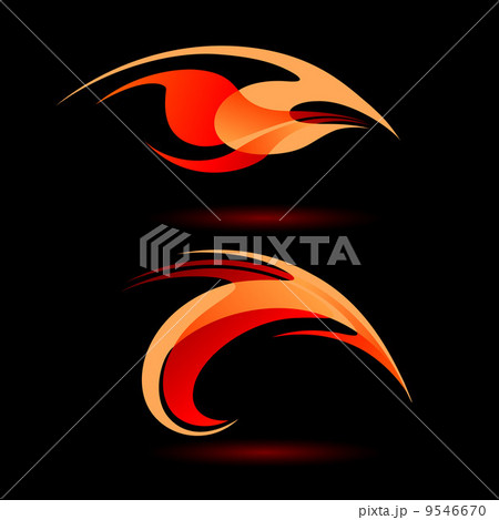 Smooth abstract forms on black 9546670