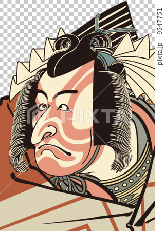 勝川春好 歌舞伎絵のイメージイラスト 勝川春好 歌舞伎絵のイメージイラスト 9547751