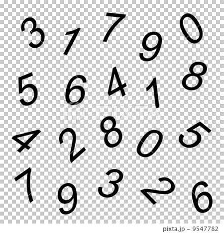 数字のテクスチャのイラスト素材 9547782 Pixta