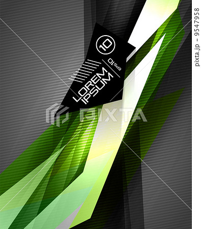 Vector futuristic glossy lines on black 9547958