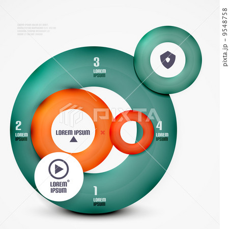 Modern circles infographic template Modern circles infographic template 9548758