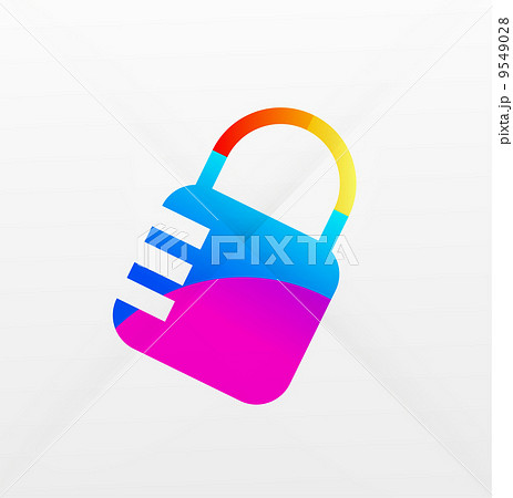 Vector lock modern colorful design 9549028