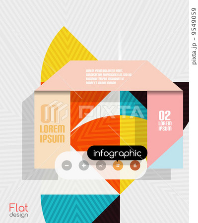Geometric infographic stripes modern flat design 9549059