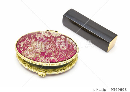 Red cosmetic mirror and lipstick Red cosmetic mirror and lipstick 9549698