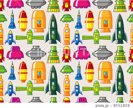 壁紙 宇宙船 ロケットのイラスト素材 9552859 Pixta