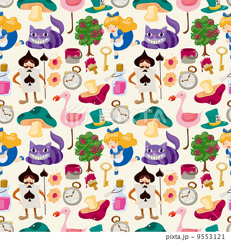 Wonderland Wallpaper Alice Stock Illustration