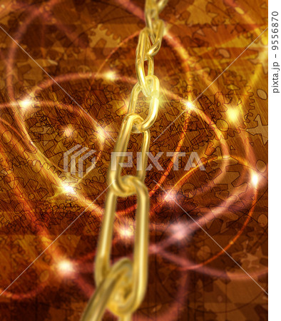 切れそうな金のチェーンブロック 9556870