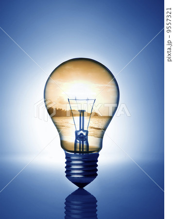 light bulb whit sunset 9557321