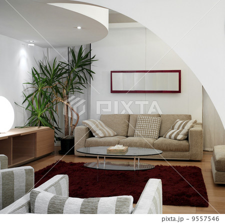 Luxury modern living room with nice sofa. 9557546