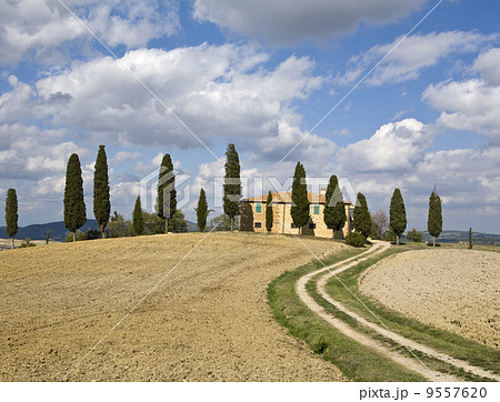 tuscan landscape, valle d'Orcia, italy 9557620
