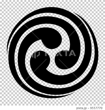 石清水八幡宮　尾長右三つ巴 9557770