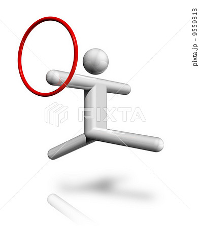 Gymnastics Rhythmic 3D symbol 9559313