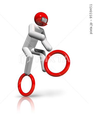 Cycling BMX 3D symbol Cycling BMX 3D symbol 9559451
