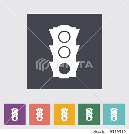 Traffic light flat icon. Traffic light flat icon. 9559519