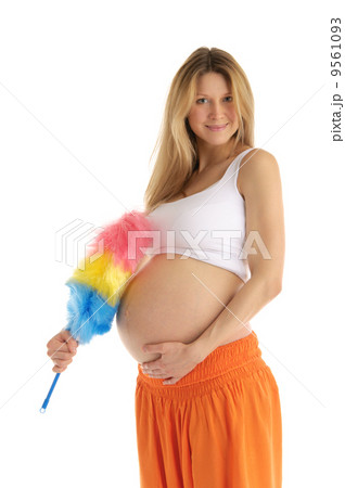 pregnant woman with brush pregnant woman with brush 9561093