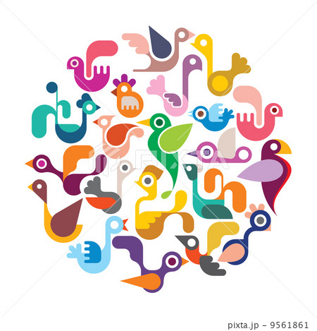 Bird icons round Bird icons round 9561861