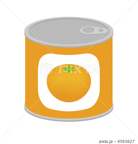 みかんの缶詰のイラスト素材