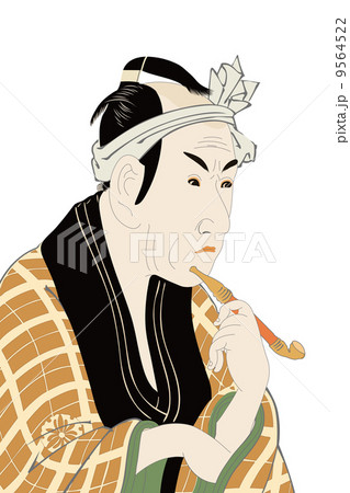 東洲斎写楽 四代目松本幸四郎の山谷の肴屋五郎兵衛のイラストの