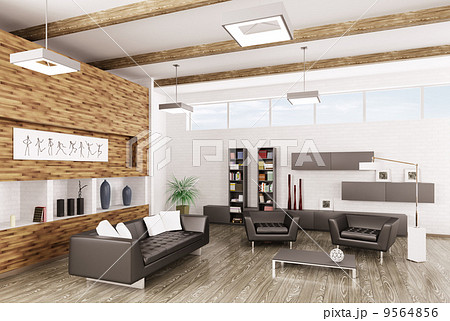 Interior of modern living room 9564856
