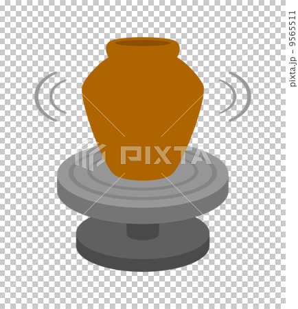 Making a pot in a potter's wheel Making a pot in a potter's wheel 9565511