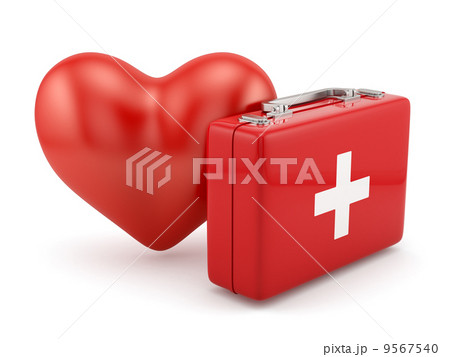 Frst aid kit with heart shape Frst aid kit with heart shape 9567540