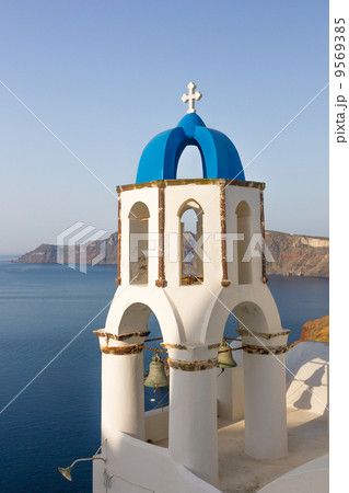 dome church in Santorini Greece dome church in Santorini Greece 9569385