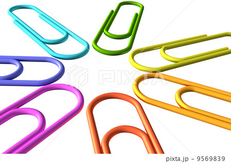 Colored clip set closeup view 9569839