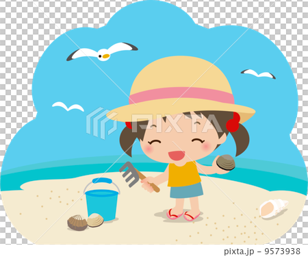 A small girl who clams 9573938