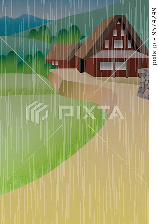 雨の風景のイラスト 雨の風景のイラスト 9574249
