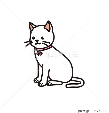 白猫のイラスト素材