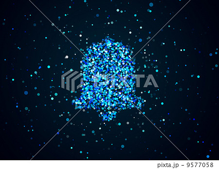 Bell bokeh on blue background Bell bokeh on blue background 9577058