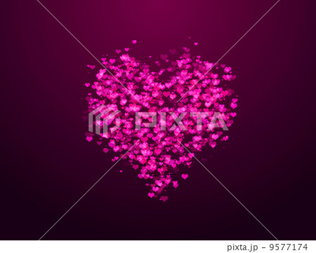 Pink hearts bokeh as background Pink hearts bokeh as background 9577174