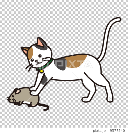 猫とネズミのイラスト素材