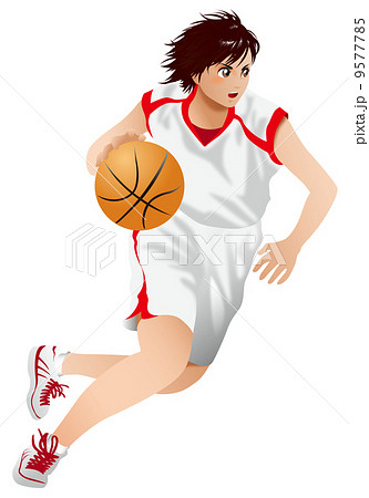 女子バスケのイラスト素材