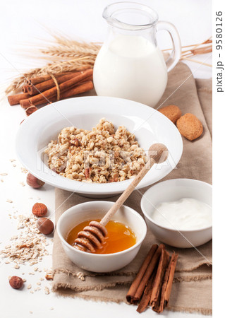 Muesli with milk and honey Muesli with milk and honey 9580126