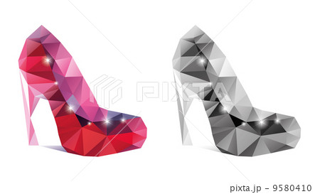 vector geometric mosaic  shoes 9580410