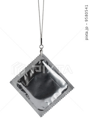 Condom with chain isolated on white Condom with chain isolated on white 9580541
