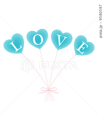 ハート 風船 イラスト Loveのイラスト素材