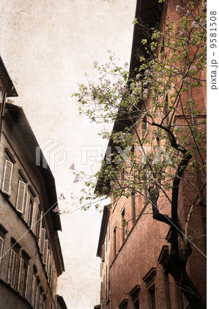 artwork in vintage style, old town artwork in vintage style, old town 9581508