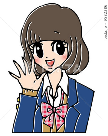 笑顔で手を振る 9582286