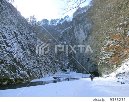 岩手県一関市のげいび渓（大猊鼻岩） 9583235