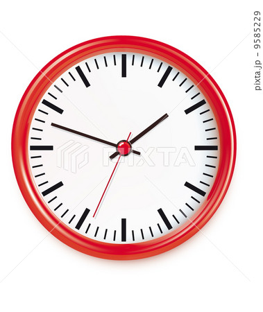 Red wall clocks. Vector illustration 9585229